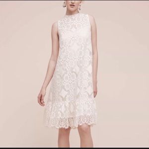 Anthropologie Floreat Manon Ivory Lace Midi Dress